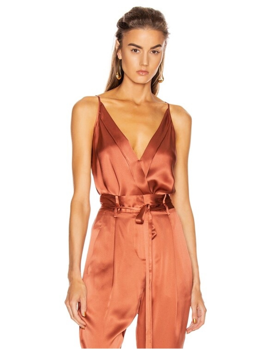 ✨ Like New Michelle Mason Cami Wrap Bodysuit in Dune ✨